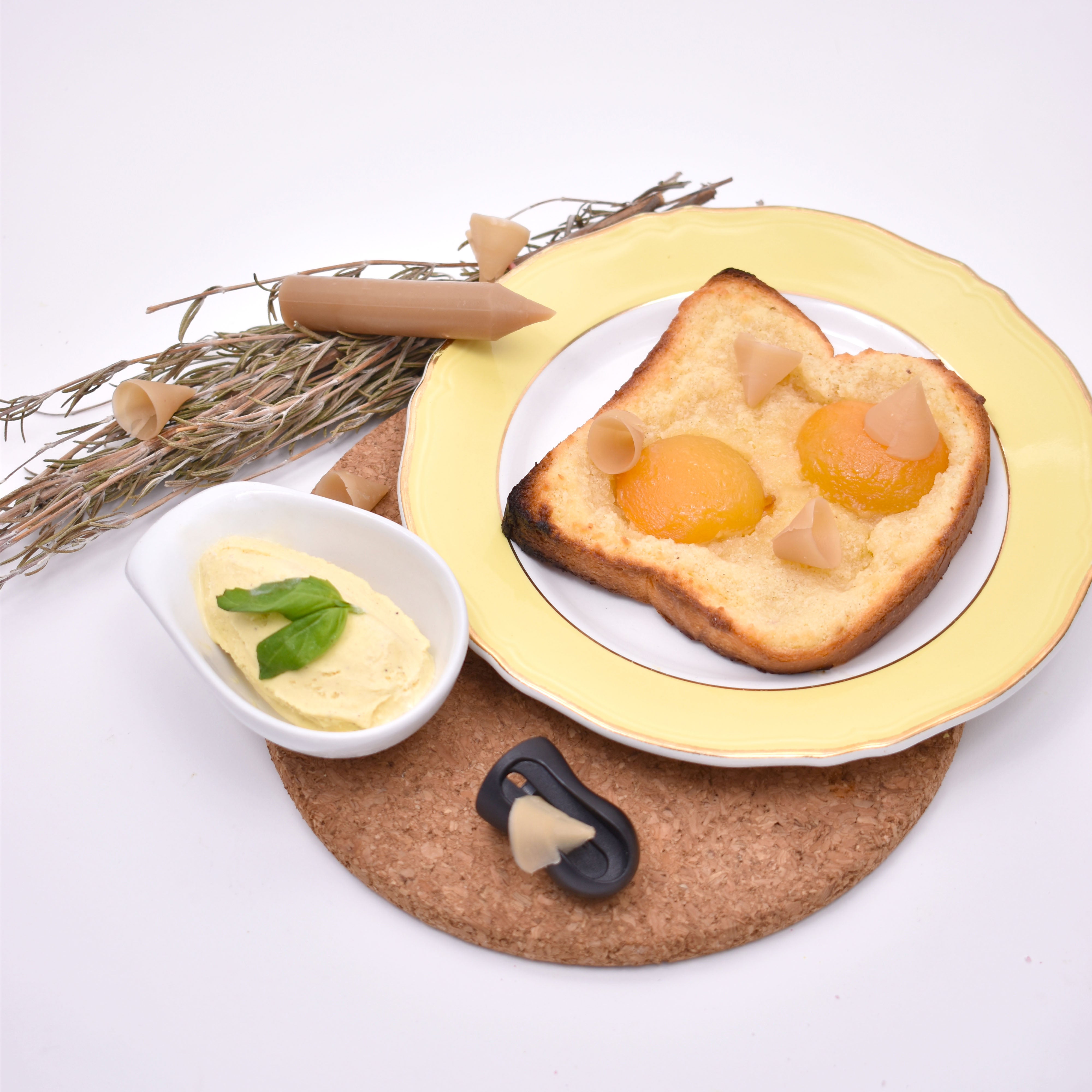 Brioche perdue, amande et abricot | Assaisonnement à tailler Gingembre