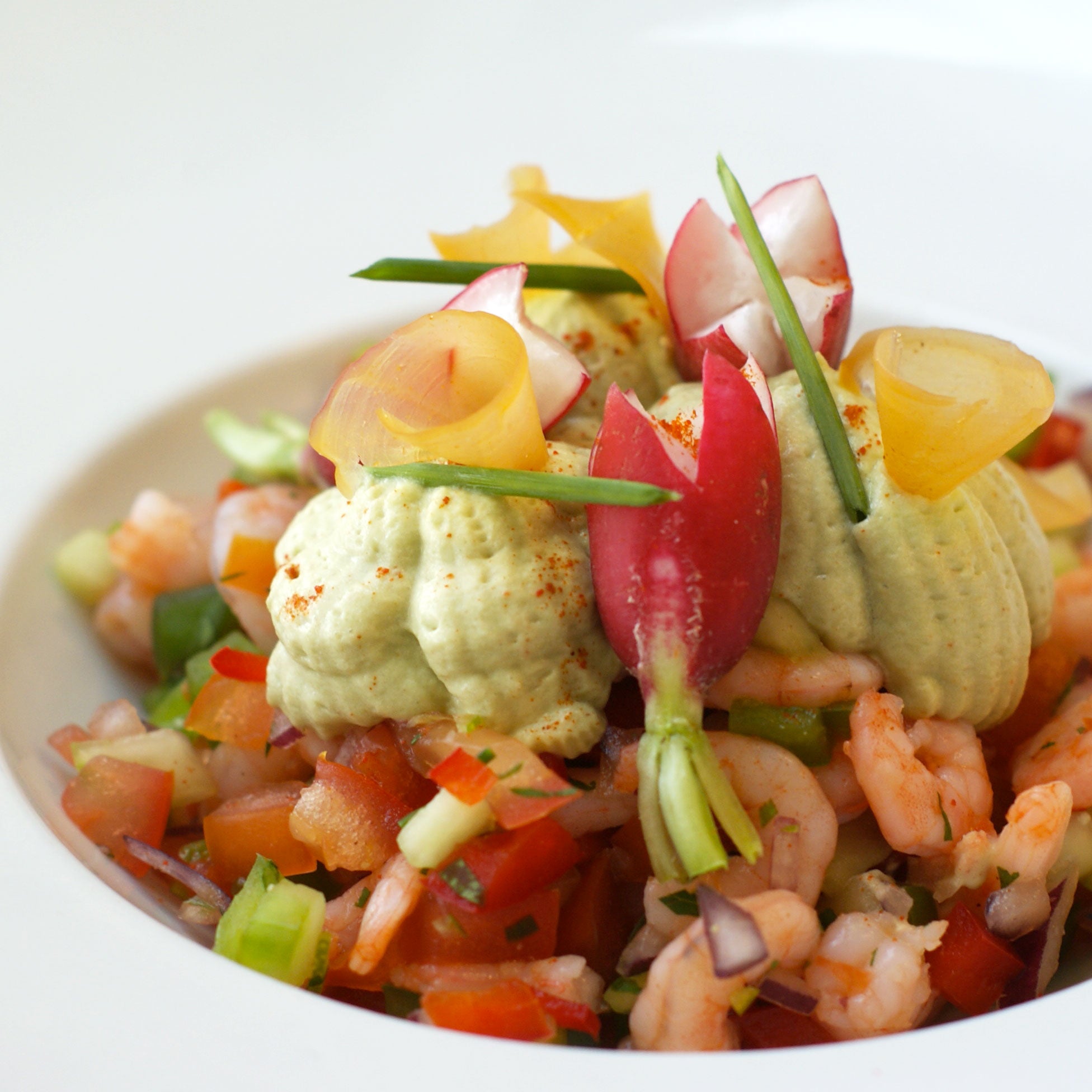 Recette de Ceviche de crevettes et guacamole & Piment et Ail