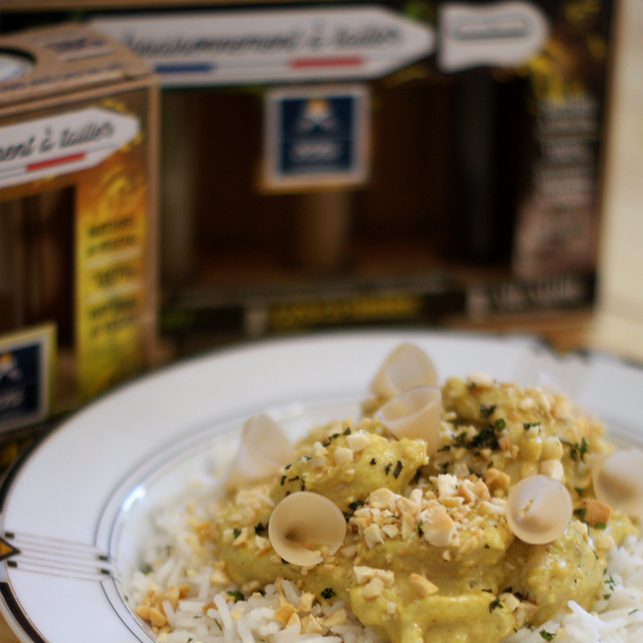 Poulet curry et noix de cajou | Assaisonnement à tailler Gingembre ou Safran
