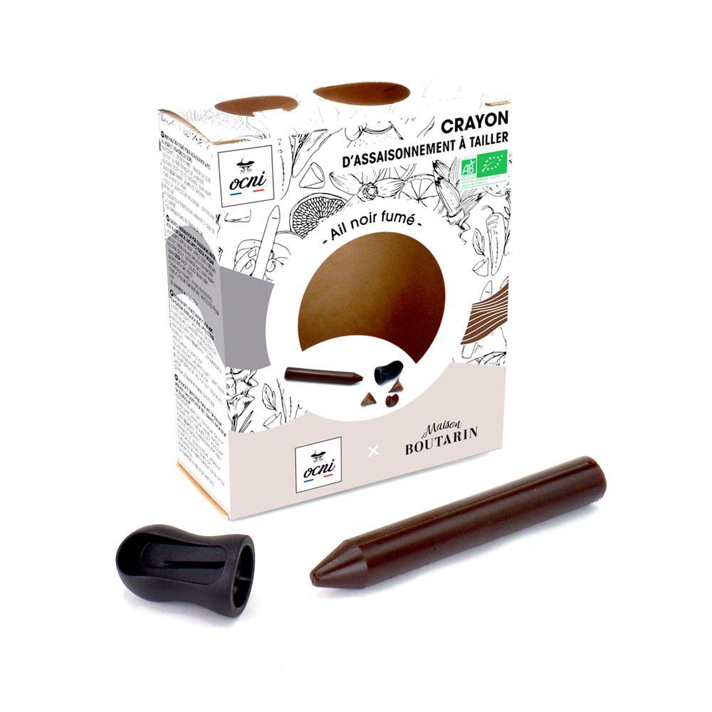 Le coffret du crayon d'assaisonnement à l'Ail noir fumé bio