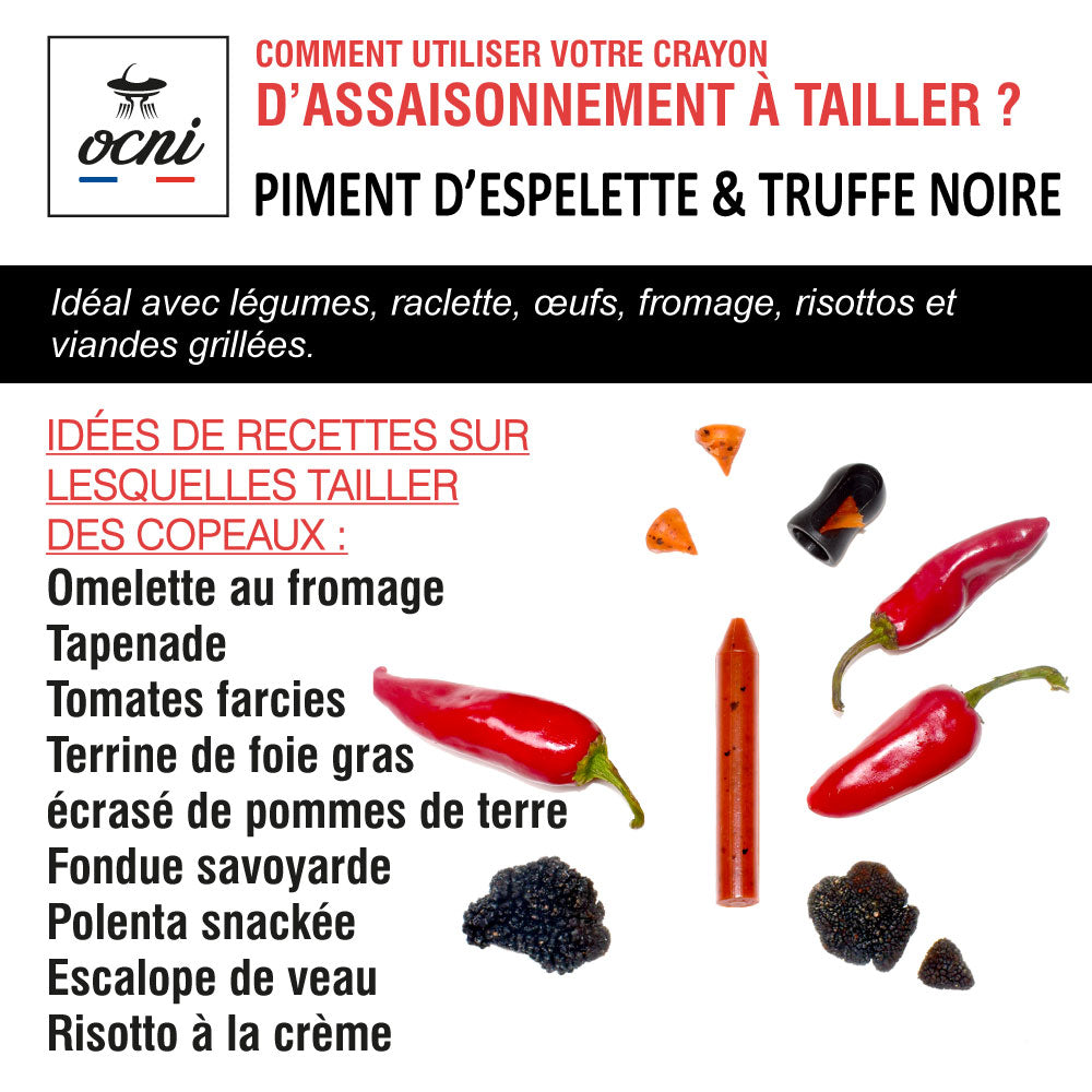 COFFRET 1 CRAYON | Piment d'Espelette & Truffe noire