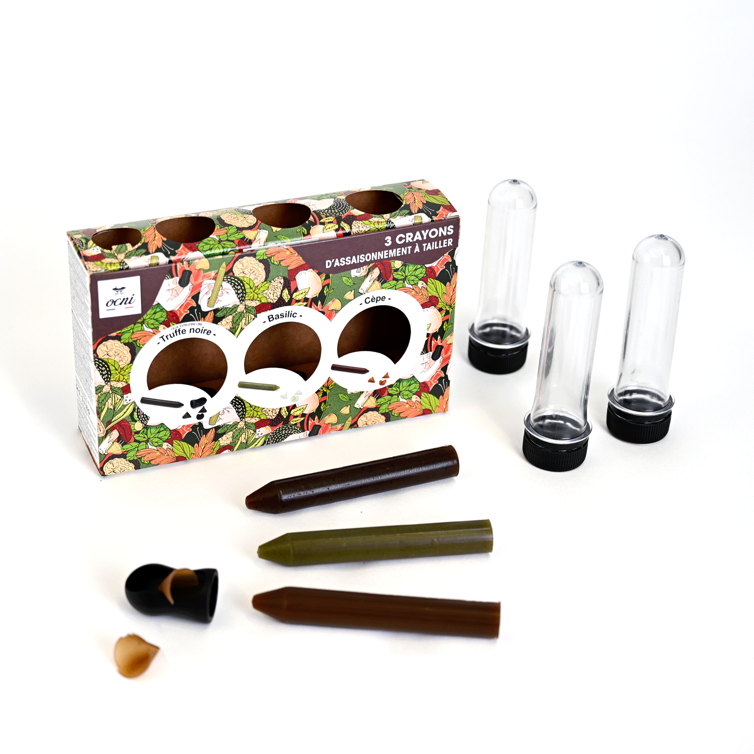 COFFRET FESTIN FESTIF | 3 crayons : Basilic (BIO) + Truffe noire + Cèpe