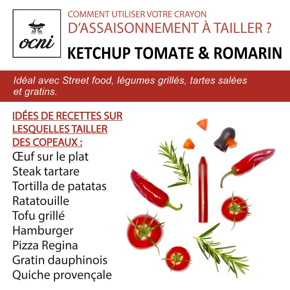 COFFRET 2 CRAYONS | Ketchup tomate & romarin (BIO) + Moutarde douce au curry (BIO)