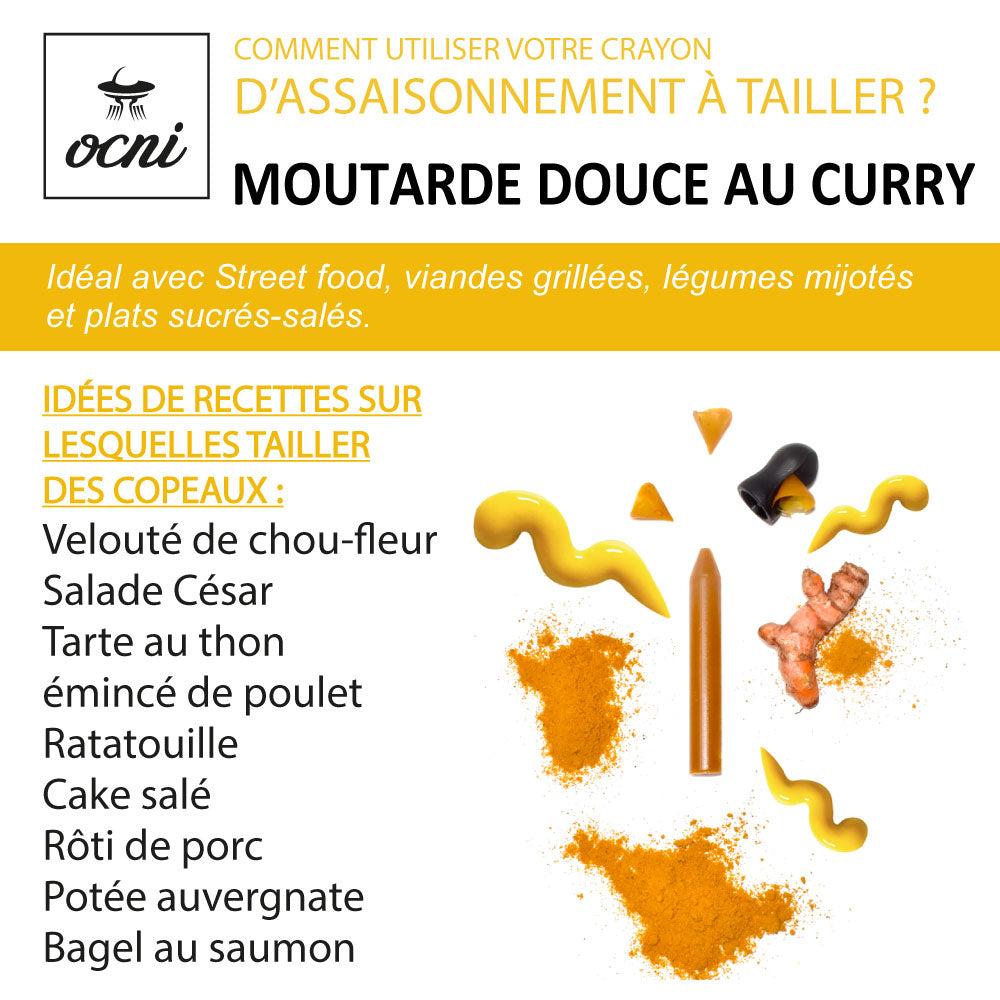 COFFRET 2 CRAYONS | Ketchup tomate & romarin (BIO) + Moutarde douce au curry (BIO)