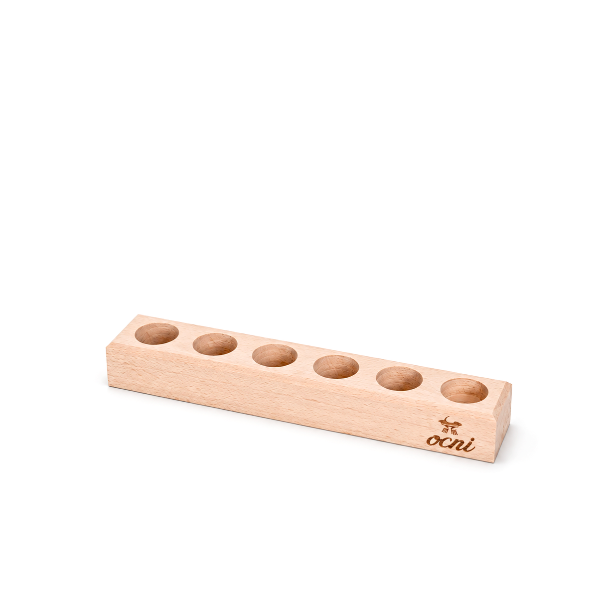PRÉSENTOIR EN BOIS | Pour 5 crayons + taille-crayon