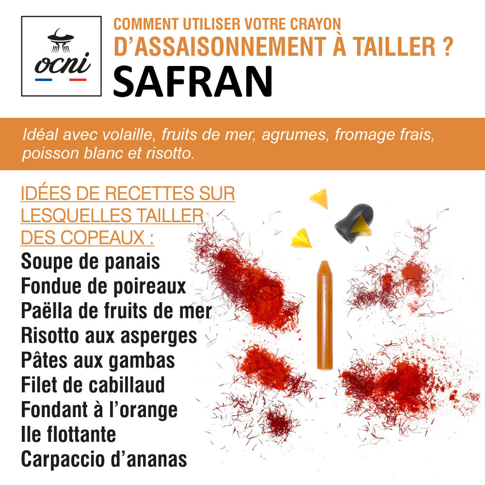 COFFRET ÉPICURIEN | 3 crayons : Piment d'Espelette (BIO) + Cèpe + Safran (BIO)