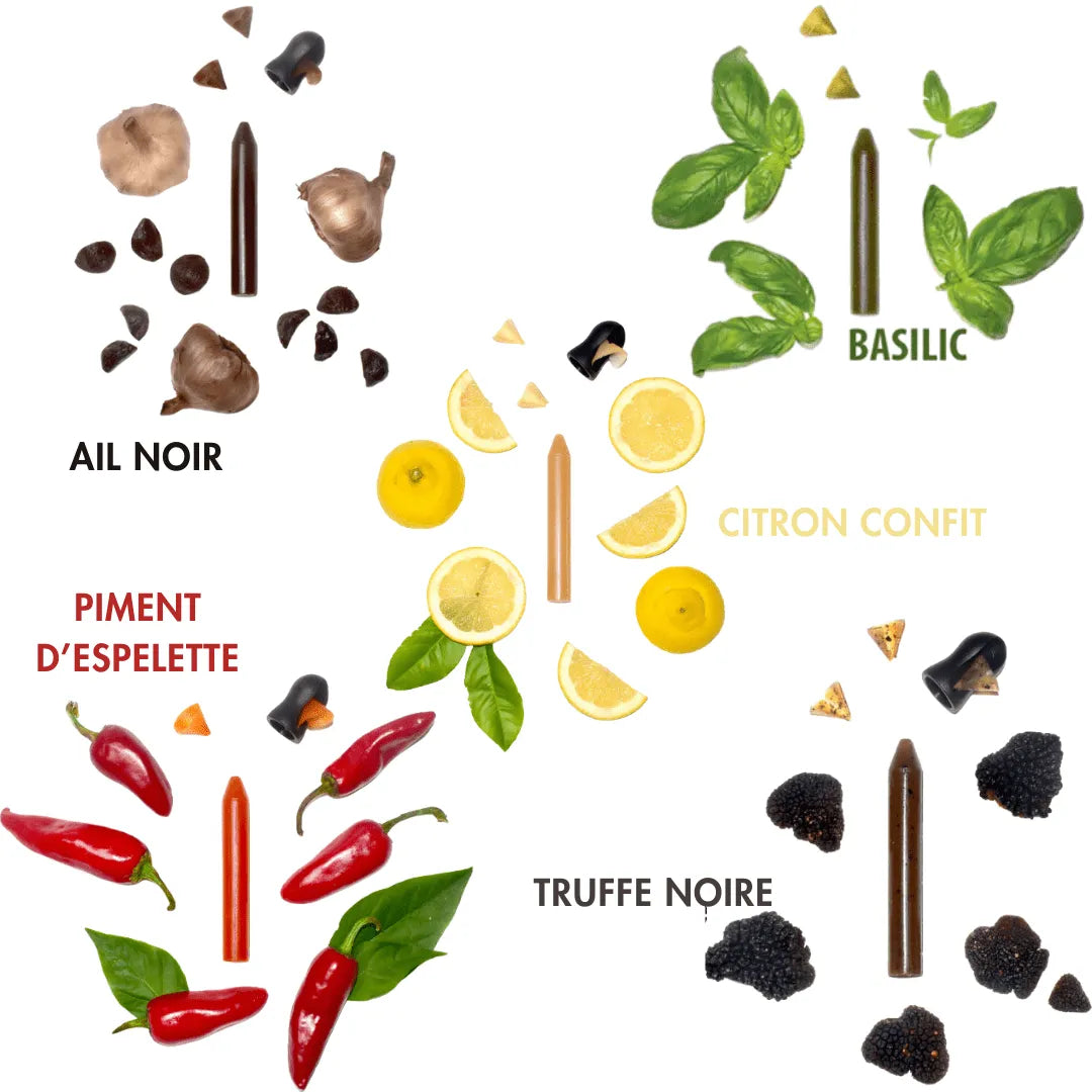 Pack cadeau 5 crayons | Présentoir + Taille-crayon