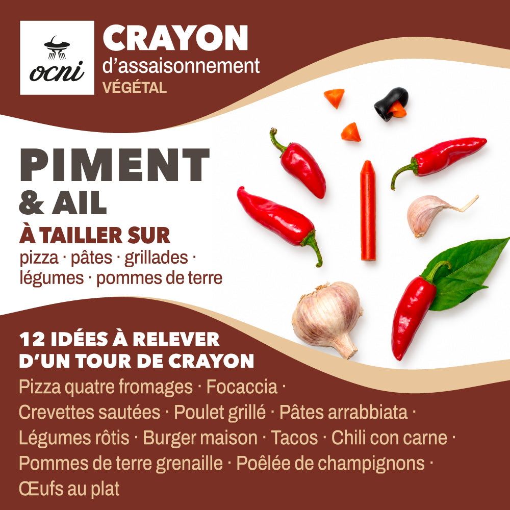 COFFRET 1 CRAYON | Piment & ail (BIO)
