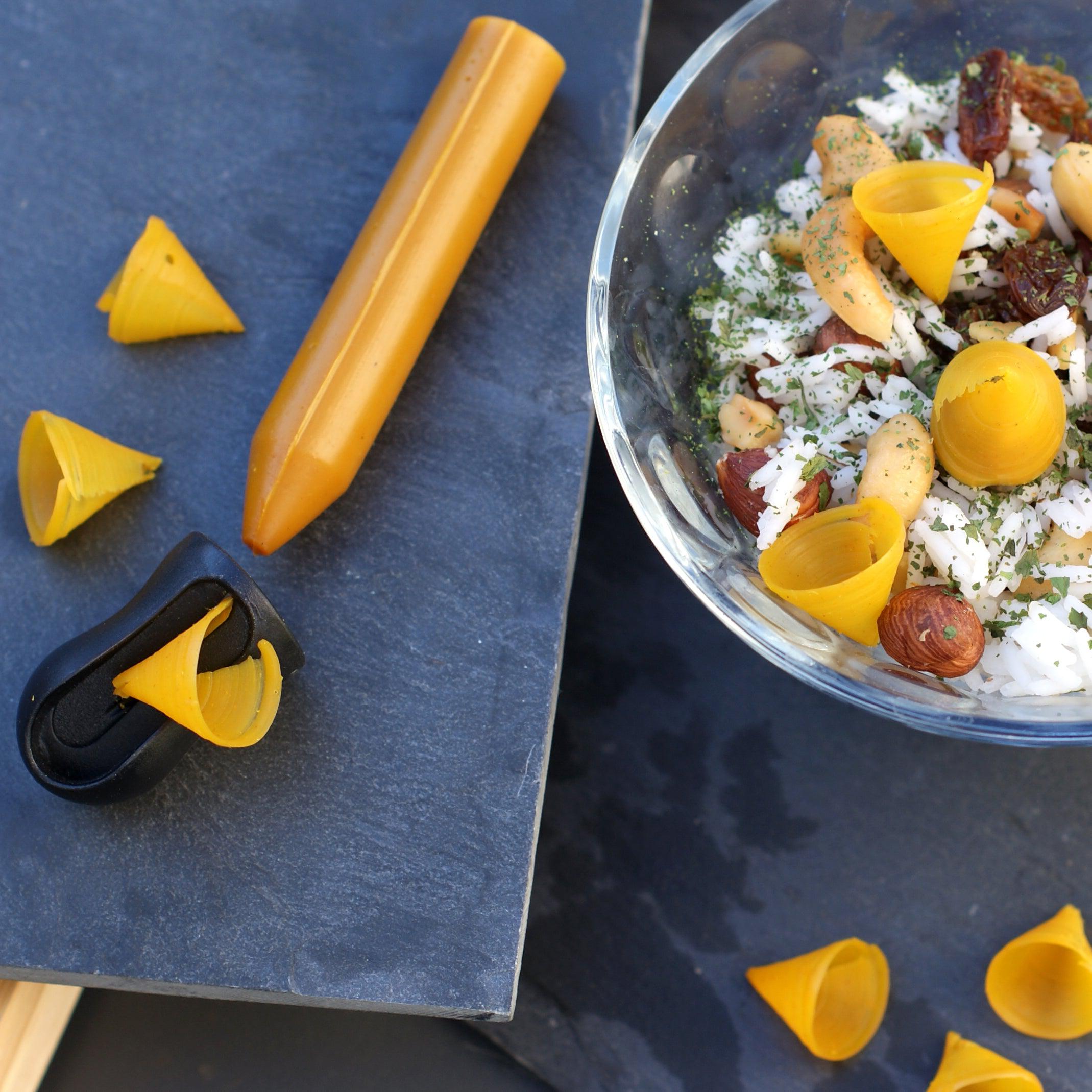 Idée de plat avec le Crayon à tailler Curry & curcuma bio