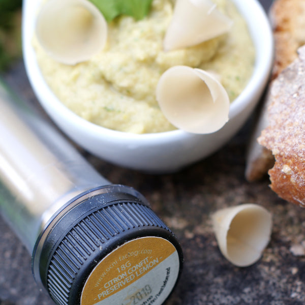 Houmous à la coriandre | Assaisonnement à tailler Citron confit ou Piment et ail