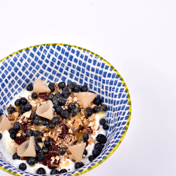 Skyr, muesli et bleuet | Assaisonnement à tailler citron confit