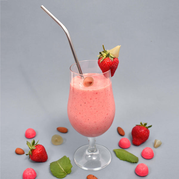 Milk-shake vanille fraise | Assaisonnement à tailler Basilic