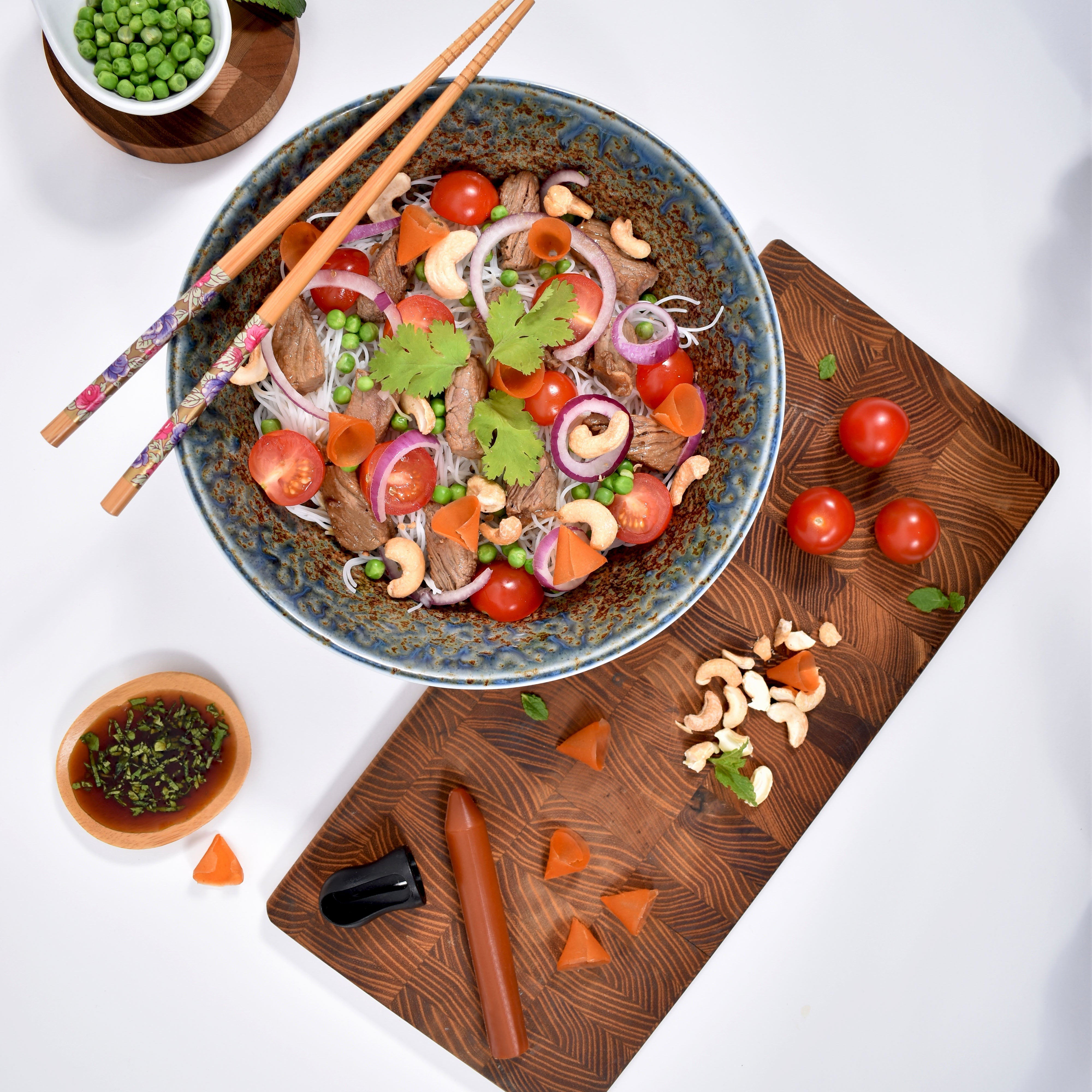 Recette de Salade thaï & Piment d'Espelette ou Ail noir