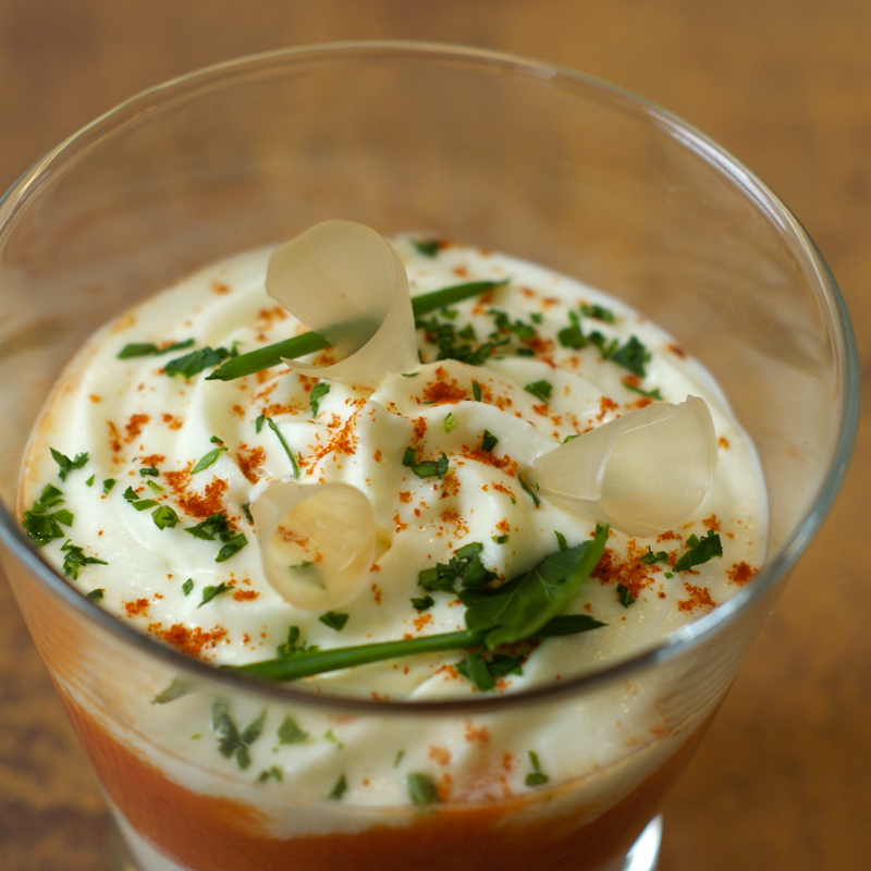 Recette Verrine tomate mozzarella & Basilic