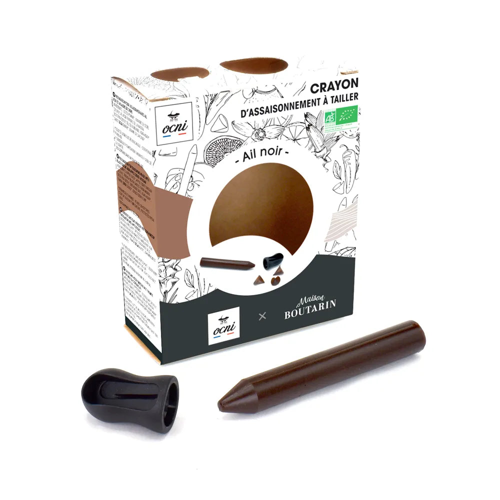 Le coffret du Crayon d'assaisonnement à l'Ail noir bio