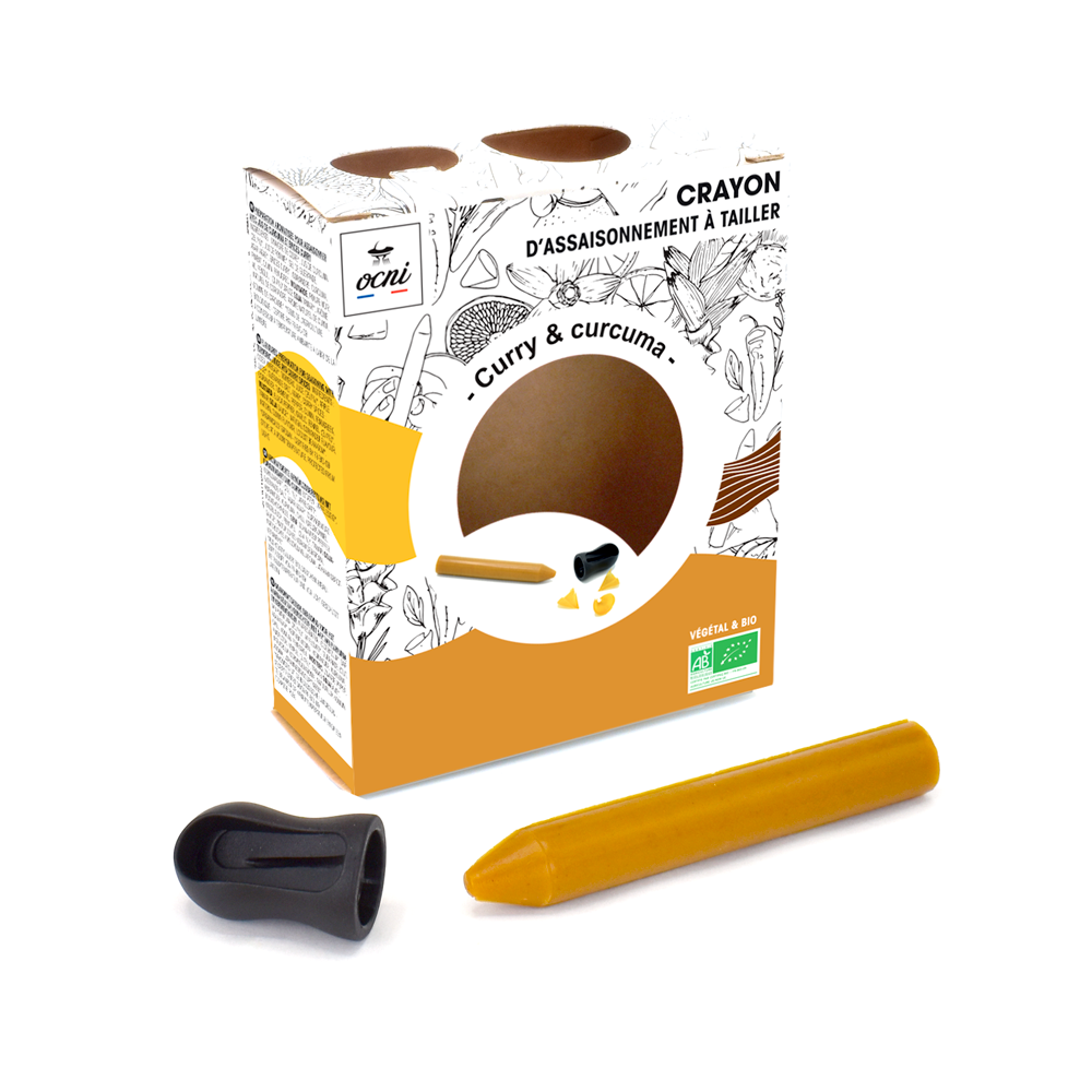 Le coffret du crayon à tailler Curry & curcuma bio