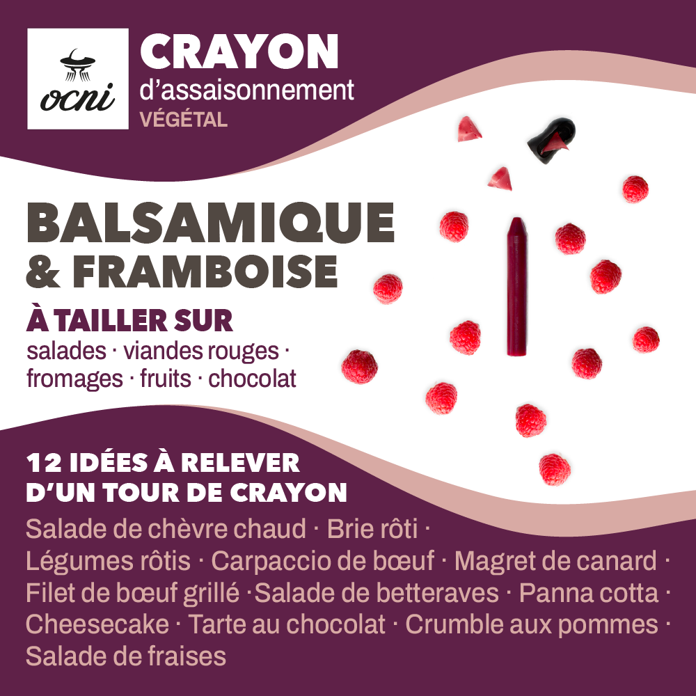 GOURMET GOURMAND BOX | 3 pencils: Balsamic & raspberry (ORGANIC) + Lemon (ORGANIC) + Black truffle
