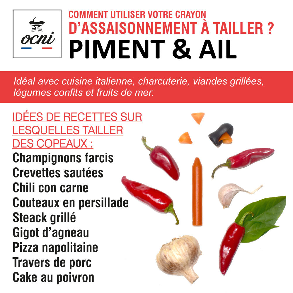 COFFRET 1 CRAYON | Piment & ail (BIO)