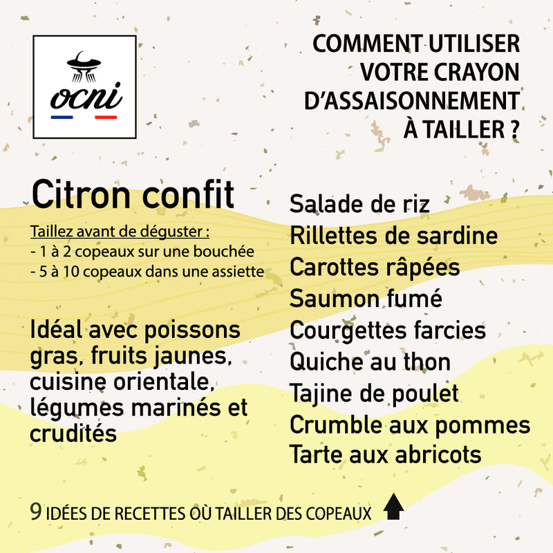 COFFRET DÉCOUVERTE | 3 crayons : Citron confit (BIO) + Basilic (BIO) + Piment & ail (BIO)