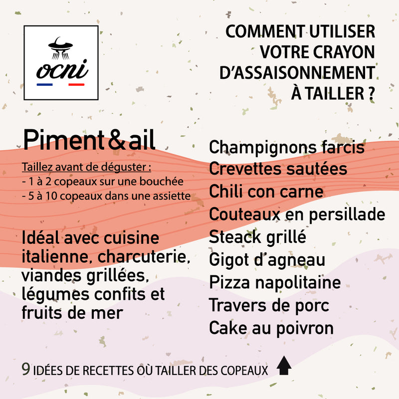 COFFRET DÉCOUVERTE | 3 crayons : Citron confit (BIO) + Basilic (BIO) + Piment & ail (BIO)
