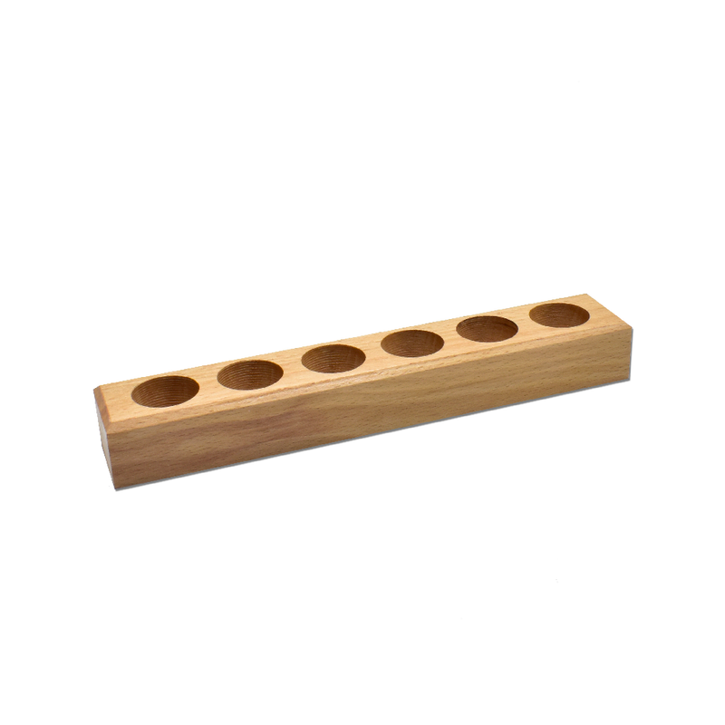 Wooden display for 6 pencils